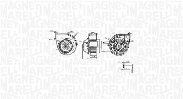 MAGNETI MARELLI Sisätilapuhallin 069412761010 069412761010 MAGNETI MARELLI Lämmityslaitteen moottori KIA OPTIMA