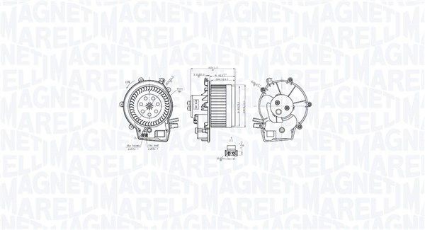 MAGNETI MARELLI Vnútorný ventilátor 069412763010 MAGNETI MARELLI Vnútorný ventilátor TESLA 069412763010