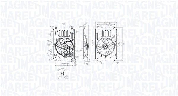MAGNETI MARELLI Kylfläkt 069422857010 069422857010 MAGNETI MARELLI fläkt till kylare NISSAN ALMERA