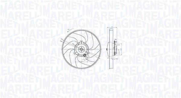 MAGNETI MARELLI Ventilátor chladenia motora 069422866010 069422866010 Ventilátor chladiča CITROËN JUMPY MAGNETI MARELLI