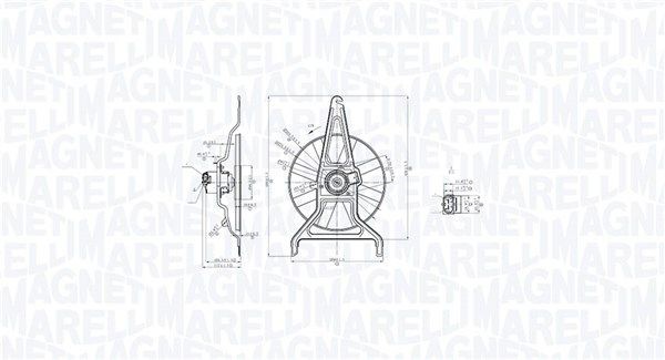 MAGNETI MARELLI Radiatora ventilators 069422867010 069422867010 Radiatora ventilators MAGNETI MARELLI PEUGEOT 605