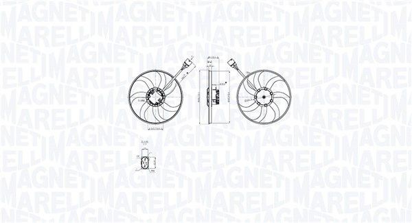 MAGNETI MARELLI Fan, radiator 069422875010 AUDI A6 MAGNETI MARELLI radiator fan 069422875010