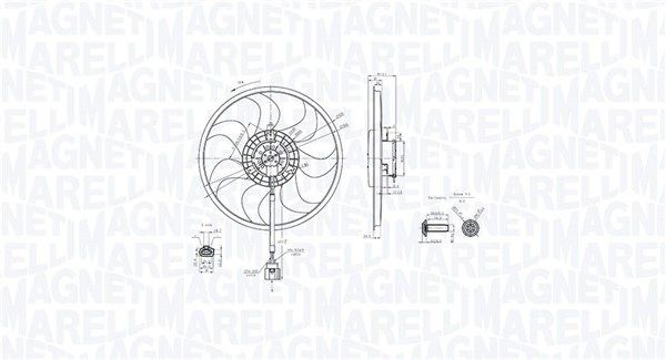 Ventilador de radiador MAGNETI MARELLI 069422889010 MAGNETI MARELLI 069422889010: Ventilador de radiador Volkswagen MULTIVAN 2012