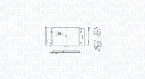 MAGNETI MARELLI Kondensators, Gaisa kond. sistēma 350203103400 350203103400 Kondicionieru radiatori MAGNETI MARELLI SUBARU BRZ