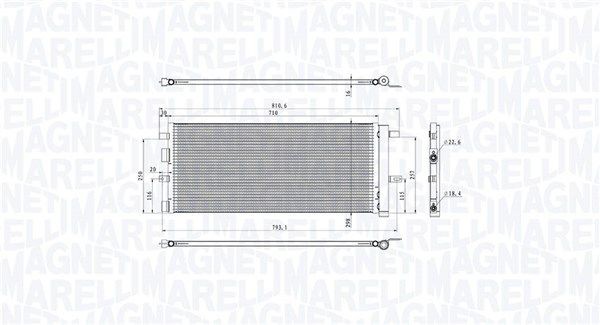 Condensatore climatizzatore MAGNETI MARELLI 350203103900 MAGNETI MARELLI 350203103900 Condensatore FORD S-MAX 2020