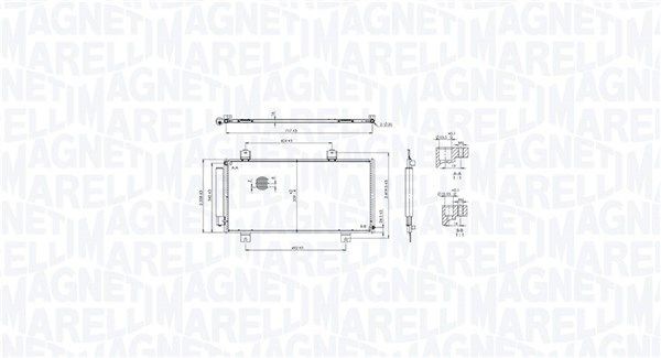 MAGNETI MARELLI Kondensor, klimatanläggning 350203104100 350203104100 MAGNETI MARELLI ac kylare HONDA CR-Z