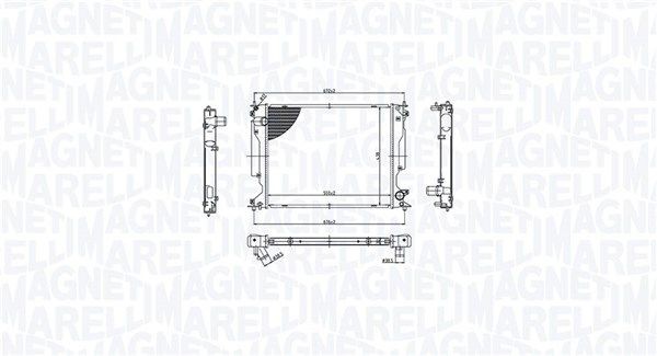 MAGNETI MARELLI Kylare 350213212400 Byta Kylare CITROЁN XSARA pris MAGNETI MARELLI 350213212400