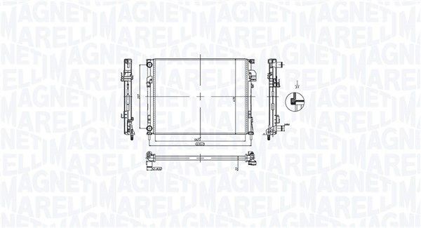 MAGNETI MARELLI Chladič motora 350213212900 350213212900 Chladič motora NISSAN SUNNY MAGNETI MARELLI