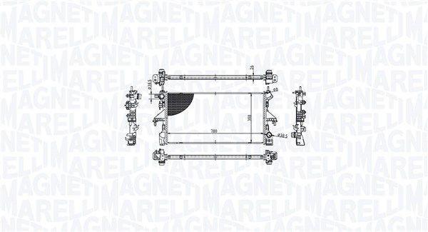 MAGNETI MARELLI Radiateur du moteur 350213213100 Radiateur de refroidissement moteur MAGNETI MARELLI 108 350213213100 pas cher