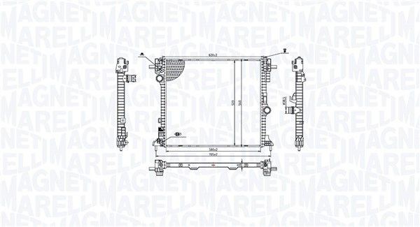 MAGNETI MARELLI Radiators, Motora dzesēšanas sistēma 350213214400 Dzesēšanas radiatori MAGNETI MARELLI Alfa Romeo GIULIA 350213214400