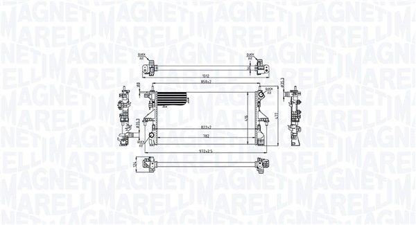 MAGNETI MARELLI Radiador, arrefecimento do motor 350213215200 MAGNETI MARELLI 350213215200 Radiador arrefecimento do motor Ducato III Camião de plataforma / Chassis (250, 290) preço