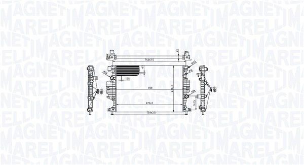 MAGNETI MARELLI Kühler, Motorkühlung 350213215900 Motorkühler MAGNETI MARELLI EXTOL 350213215900 günstig