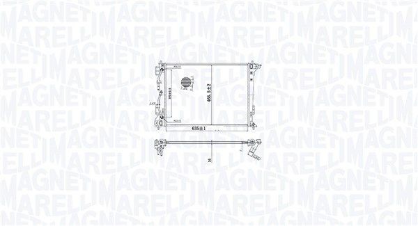 MAGNETI MARELLI Radiator, motorkjøling 350213216100 350213216100 Radiator HYUNDAI COUPE MAGNETI MARELLI