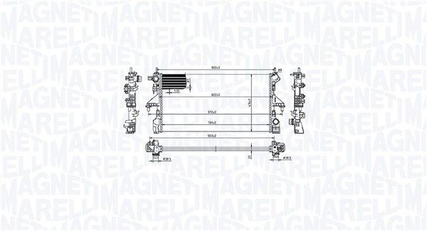 MAGNETI MARELLI Radiateur 350213216800 Radiateur MAGNETI MARELLI 508 350213216800 goedkoop