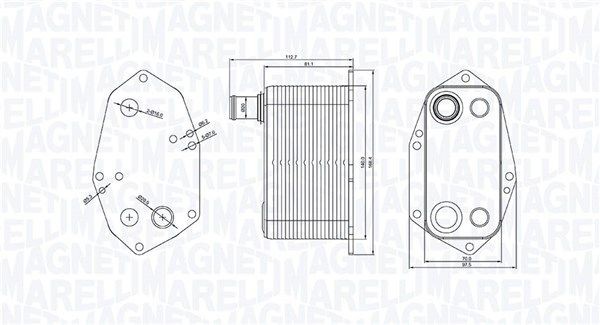 MAGNETI MARELLI Õliradiaator, mootoriõli 350300000200 Õlijahuti MAGNETI MARELLI 607 350300000200 odav