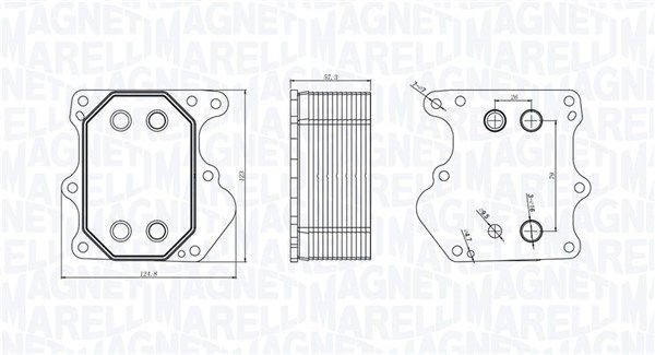 MAGNETI MARELLI Oliekøler, motorolie 350300000500 Olieradiator MAGNETI MARELLI TRANSIT 350300000500 billig