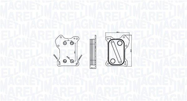 Chladič motorového oleja MAGNETI MARELLI 350300000800 MAGNETI MARELLI 350300000800: Olejový chladič Opel COMBO 2008