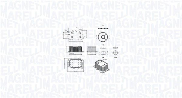 MAGNETI MARELLI Oliekøler, motorolie 350300000900 350300000900 Olieradiator PEUGEOT 406 MAGNETI MARELLI