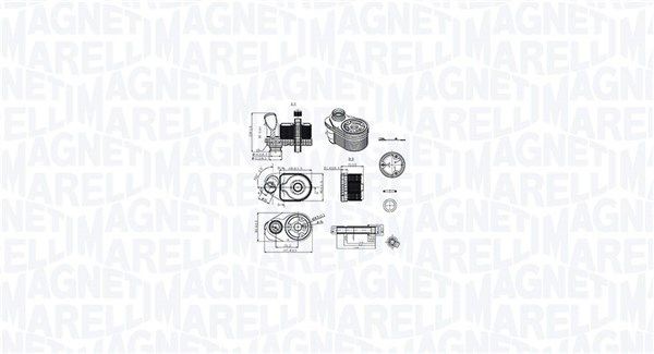 MAGNETI MARELLI Radiatore olio motore 350300001100 MAGNETI MARELLI 350300001100 Radiatore olio motore