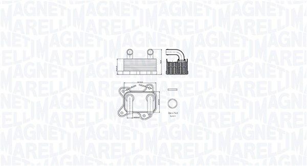 MAGNETI MARELLI Eļļas radiators, Motoreļļa 350300002000 Eļļas radiators Opel F70 350300002000 MAGNETI MARELLI
