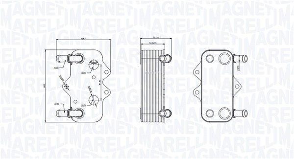 MAGNETI MARELLI Oljekjøler, motorolje 350300002100 MAGNETI MARELLI 350300002100 Oljekjøler Opel Signum CC pris