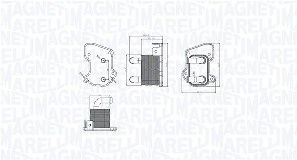 MAGNETI MARELLI Oliekøler, motorolie 350300002200 350300002200 Olieradiator MAGNETI MARELLI PEUGEOT 406