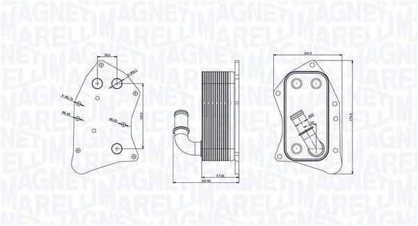 MAGNETI MARELLI Õliradiaator, mootoriõli 350300002300 Õlijahuti MAGNETI MARELLI Kia SPORTAGE 350300002300