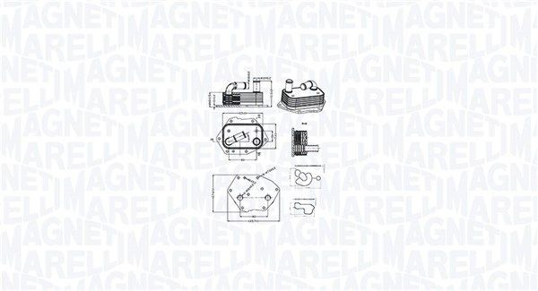 Moottoriöljyn jäähdytin MAGNETI MARELLI 350300002600 MAGNETI MARELLI 350300002600 LAND ROVER FREELANDER 2013 Öljynjäähdytin