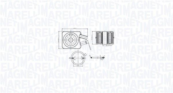 Oliekoeler MAGNETI MARELLI 350300003200 MAGNETI MARELLI 350300003200 Oliekoeler van de motor MITSUBISHI LANCER 2024