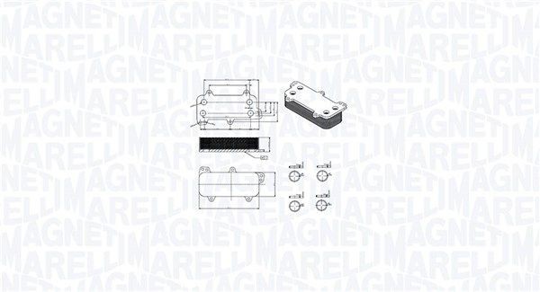 MAGNETI MARELLI Chladič motorového oleja 350300003700 Olejový chladič MAGNETI MARELLI Peugeot 407 350300003700