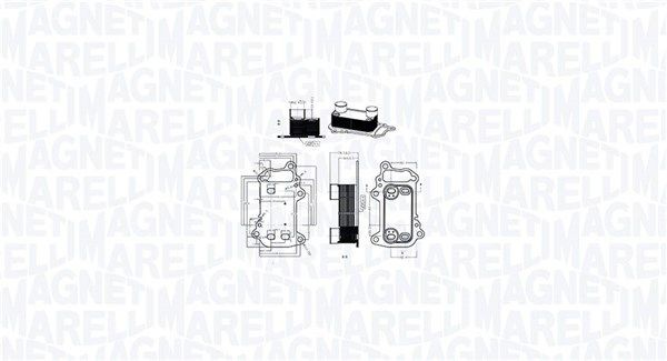 MAGNETI MARELLI Oliekøler, motorolie 350300003900 MAGNETI MARELLI 350300003900 BMW 1 E87 Oliekøler pris
