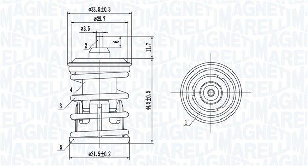 MAGNETI MARELLI Termóstato, líquido de refrigeração 352317005090 MAGNETI MARELLI 352317005090 Termóstato Seat Leon 5f1 preço