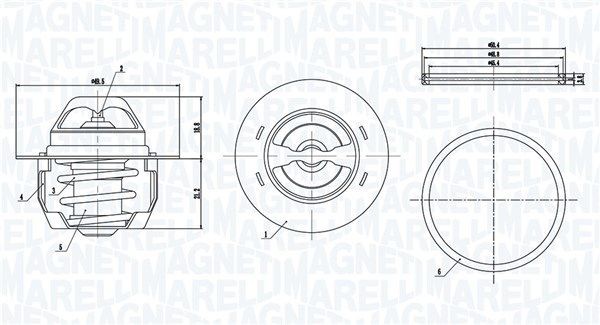MAGNETI MARELLI Termostaat, Jahutusvedelik 352317005140 Termostaat MAGNETI MARELLI SANDERO 352317005140 odav