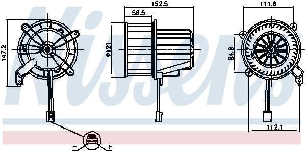 NISSENS Ventilatore abitacolo 87621 87621 Ventola climatizzatore NISSENS Chrysler