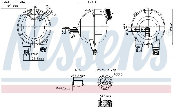 NISSENS Depósito de expansão, líquido de refrigeração 996306 NISSENS 996306 Depósito de expansão líquido de refrigeração 3008 SUV originais preço