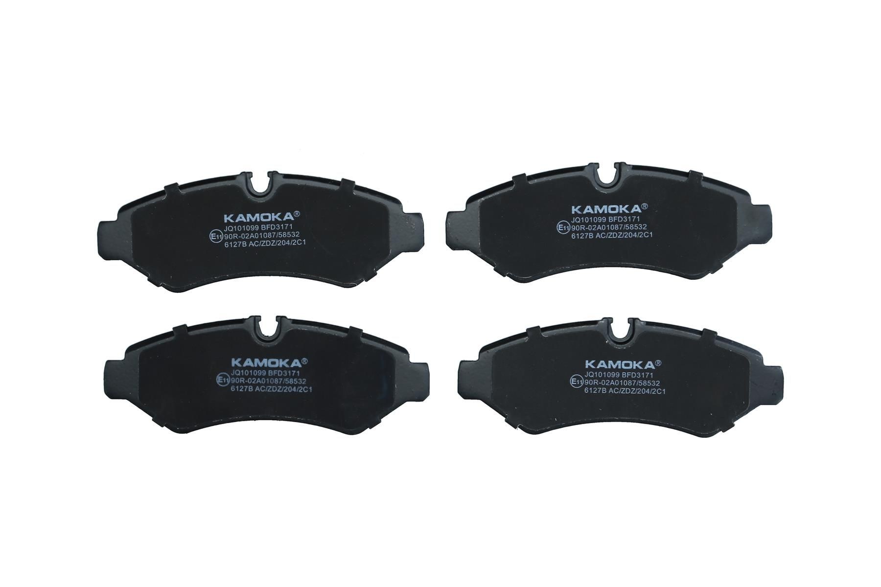 KAMOKA Pastilhas de travão JQ101099 KAMOKA JQ101099 Jogo de pastilhas para travão de disco Sprinter 5-t Camião de plataforma / Chassis (907) preço