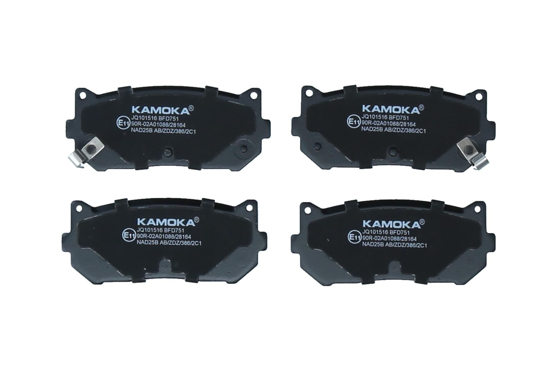 KAMOKA Pastilhas de travão JQ101516 KAMOKA JQ101516 Pastilhas de travão desportivas KIA Shuma / Sephia II Sedan (FB) a um preço acessível