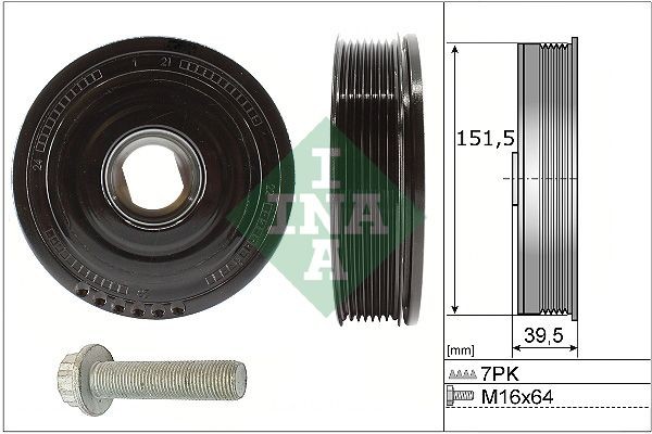 INA Sada remeníc, kľukový hriadel 544 0177 20 Remenica kľukového hriadeľa INA Nissan 350 Z 544 0177 20