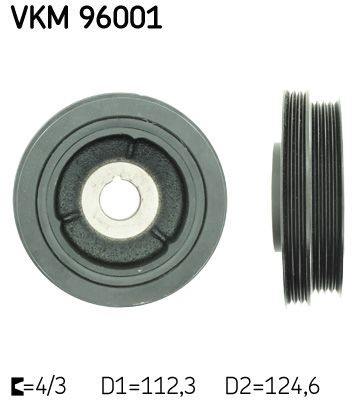 SKF Remskive, krumtapaksel VKM 96001 Remskive krumtapaksel SKF Ford CAPRI VKM 96001