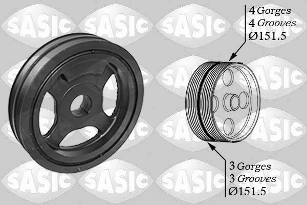 Crankshaft pulley SASIC 2154027 SASIC 2154027 Dacia LOGAN 2019 Crank pulley price