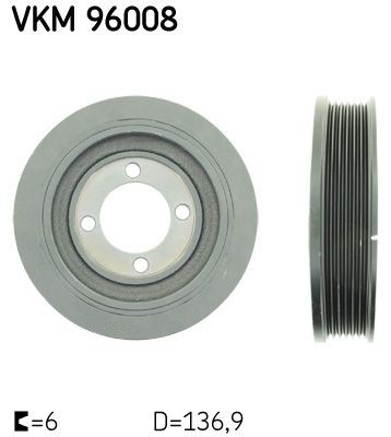 SKF Puleggia cinghia albero a gomiti VKM 96008 VKM 96008 costo Puleggia albero motore SKF CHEVROLET KALOS