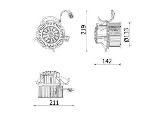 MAHLE Salongipuhur AB 318 000P MAHLE AB 318 000P Salongi ventilaator Opel Astra J gtc originaal hind