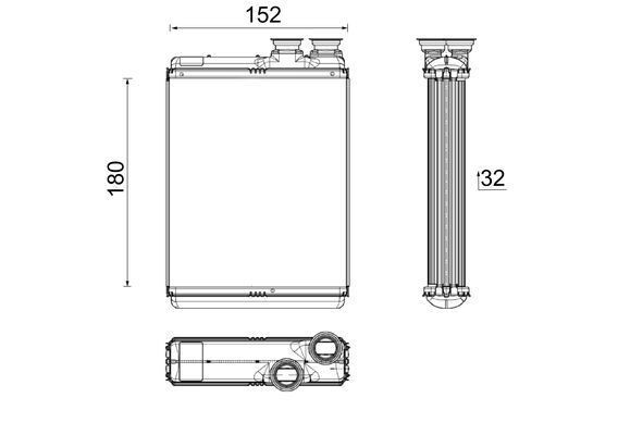 MAHLE Výmenník tepla vnútorného kúrenia AH 266 000P MAHLE AH266000P Radiátor kúrenia DS 3 Crossback (U_) cena