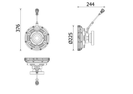 MAHLE Kytkin, jäähdytystuuletin CFC 273 000P CFC 273 000P MAHLE Tuulettimen kytkin VOLVO V50