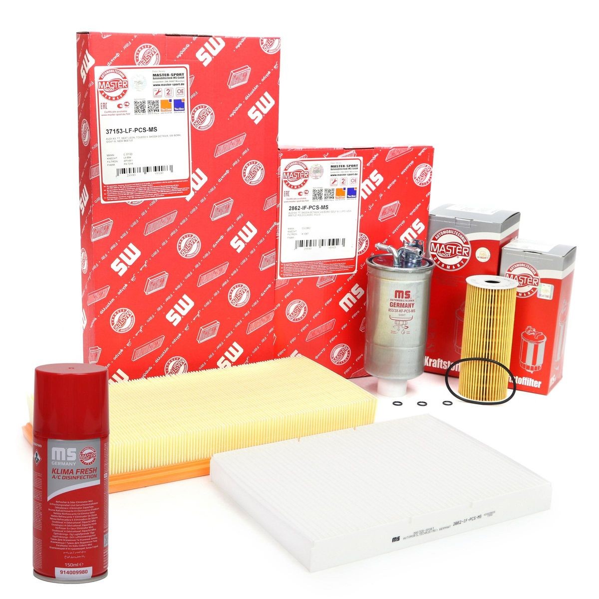 MASTER-SPORT Filtersats 450001002P 450001002P MASTER-SPORT servicekit och filtersats AUDI A5