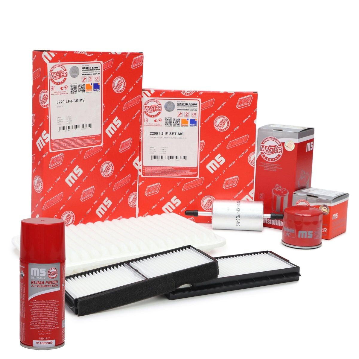 MASTER-SPORT Kit filtri 450001172P MASTER-SPORT 450001172P Kit filtri MAZDA RX-7 II Coupe (FC) originali prezzo