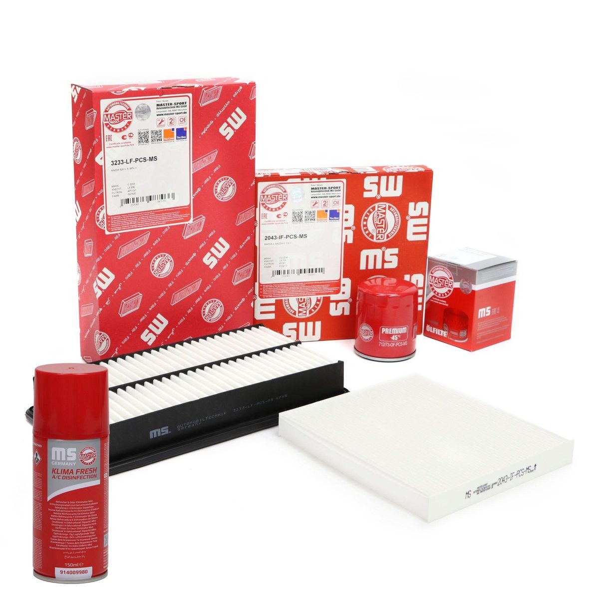 MASTER-SPORT Filtersats 450001232P MASTER-SPORT 450001232P Servicekit och filtersats DACIA SANDERO original
