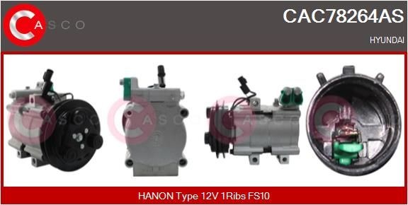 CASCO Κομπρεσέρ air condition CAC78264AS CAC78264AS Κομπρεσέρ HYUNDAI TUCSON CASCO