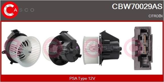 CASCO Βεντιλατέρ εσωτερικού χώρου CBW70029AS Μοτέρ καλοριφέρ CASCO Citroën C4 CBW70029AS