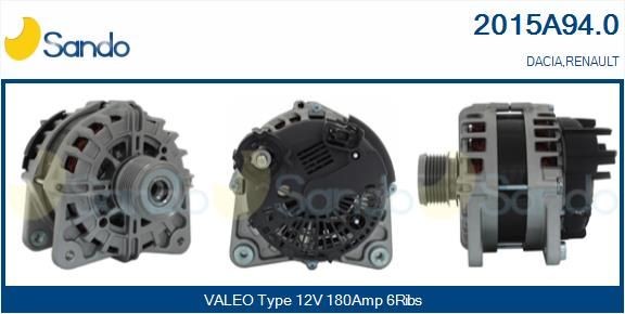 SANDO Alternateur 2015A94.0 2015A94.0 SANDO Dynamo Dacia pas cher